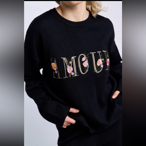 FROM PARIS FRANCE CHIC AMOUR VISCOSE BLEND SWEATER - Picture 4 of 5